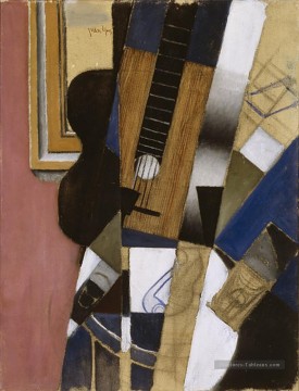guitare et de pipe 1913 Juan Gris Peinture à l'huile